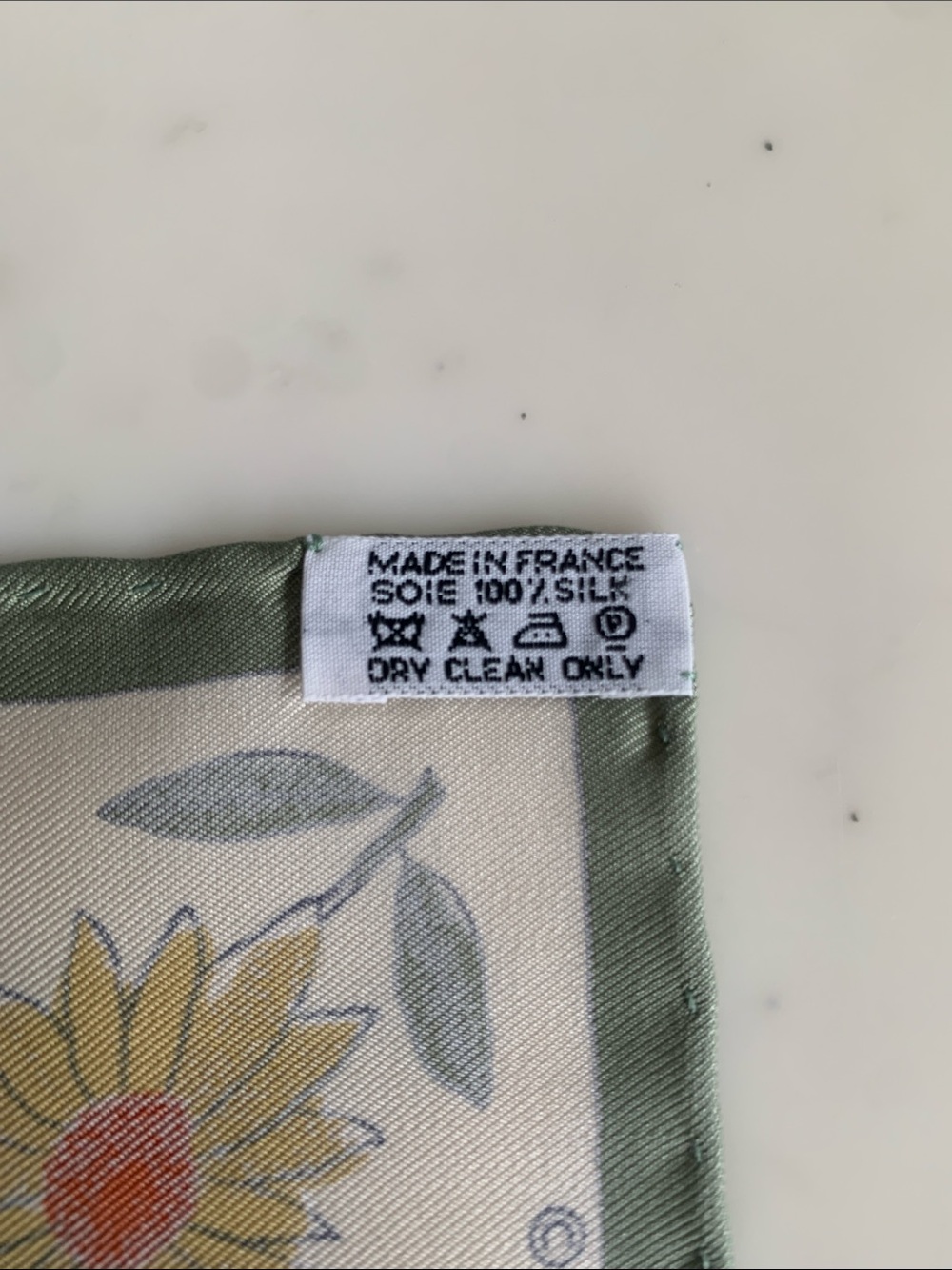 Hermès Multicolor 'Retour à la Terre' Silk Scarf with Green, Blue, Cream & Tan - Picture 9 of 14